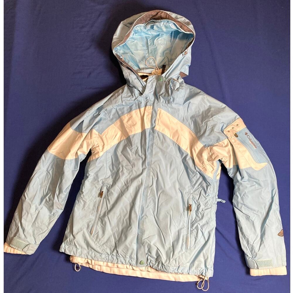 Columbia Blue Vertex 3 in 1 Interchange Omni Shield Women's Jacket Large Hood